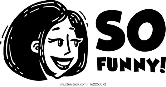 picture black and white logo so funny girl head smiling