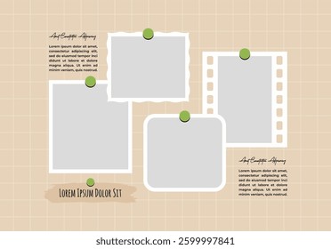 Picture Blank collage frame template for photos and images