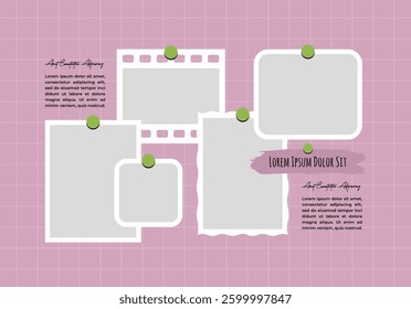 Picture Blank collage frame template for photos and images