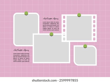 Picture Blank collage frame template for photos and images