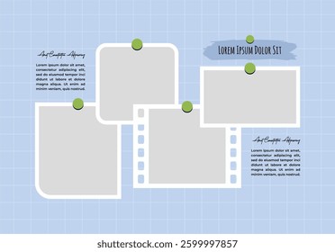 Picture Blank collage frame template for photos and images