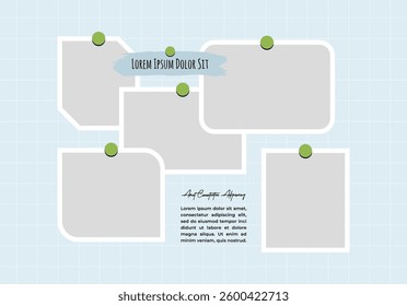 Picture Blank collage frame template for photos and images