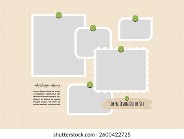 Picture Blank collage frame template for photos and images