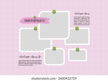 Picture Blank collage frame template for photos and images