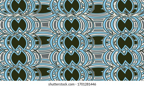 Picture of a blue color, curve pattern, abstract vector graphic design.