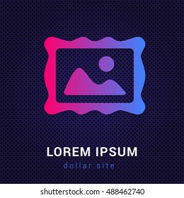 Picture Blue & Red colorfull gradient attractive bright material Icon / Logo Design