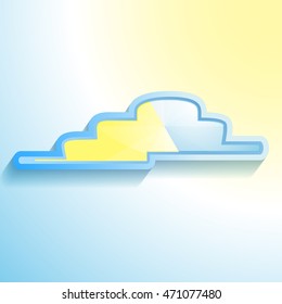 picture of a blue-yellow cloud icon