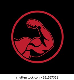 picture of bodybuilder's hand, vector eps 10 illustration