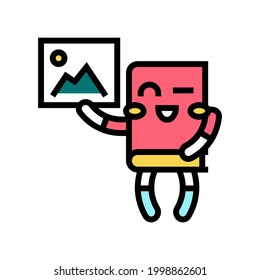 picture book color icon vector. picture book sign. isolated symbol illustration