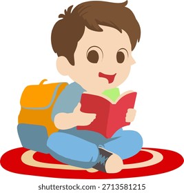 Foto de un niño aprendiendo a leer un libro