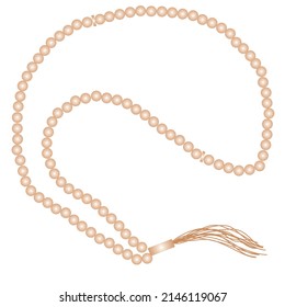 
It is a picture of a brown tasbih. It is usually used for Muslims after prayer. It is made of a certain number of beads.