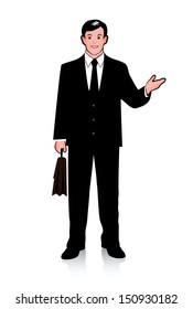 picture of businessman with outstretched hand