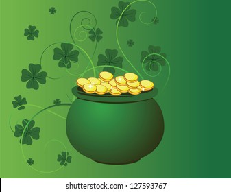  picture by St. Patrick's Day with a pot and with gold