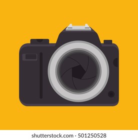 picture camera with lens shutter design graphic