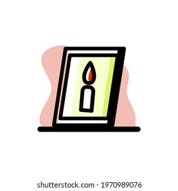 Picture of A Candle Illustration Concept Icon Vector Design eps10 great for any purposes