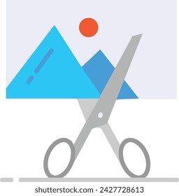 picture canvas editor app vector icon design, Webdesign and Development symbol, user interface or graphic sign, website engineering illustration, image cut or photo crop tool concept