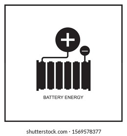 Picture of a car battery, flat style icon