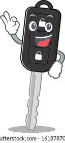 A picture of car key making an Okay gesture
