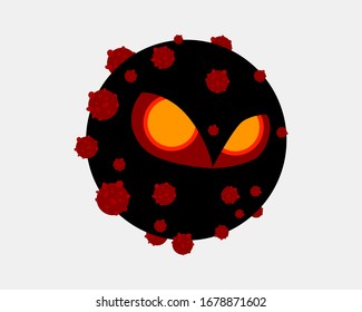 
A picture of a cartoon virus,virus covic-19