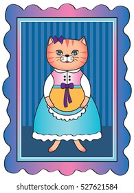 The picture of the cat