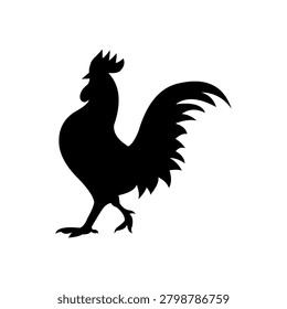 picture of a chicken in black