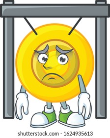 A picture of chinese gong showing afraid look face
