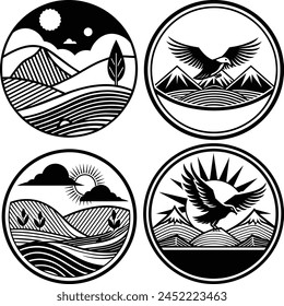 picture of the circle logo vector style art illustration