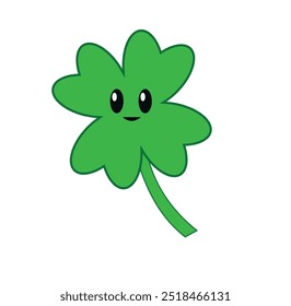 a picture of a clover leaf with a happy expression.