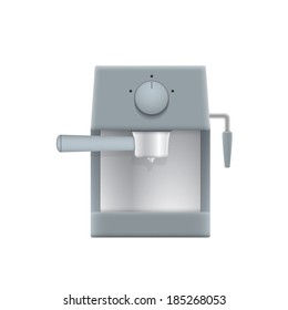picture of coffee machine on white background, vector eps 10 illustration