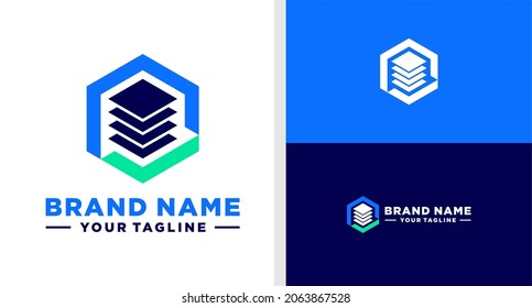 COLECCIÓN DE IMÁGENES LOGO TECNOLOGÍA DE APLICACIONES HEXAGON EDITABLE