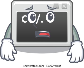 A picture of command window showing afraid look face