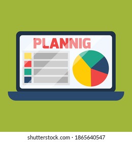 imagen con el concepto de un portátil con diagrama