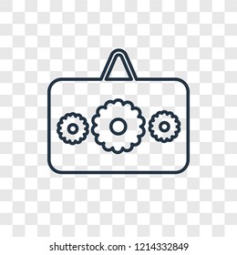 Picture concept vector linear icon isolated on transparent background, Picture concept transparency concept in outline style