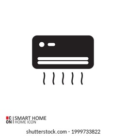 Picture of conditioner. Vector image of smart home interface icon.