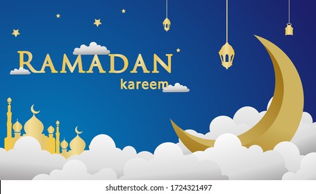 Illiustration Vector Design von Ramadan Kareem. 