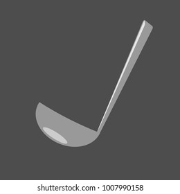 picture cooking ladle gray background. icon for kitchen or restaurant. sticker for decor home kitchen