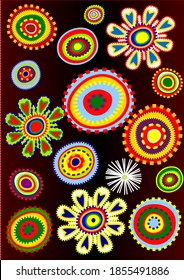 Imagen para crear una postal o fondo con flores de estilo abstracto