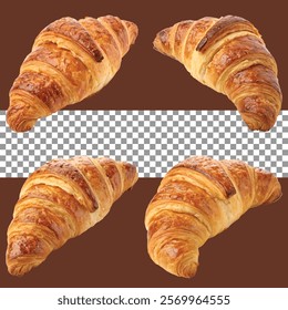 A picture of a croissant With transparent background.