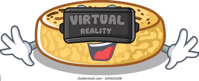 A Picture of crumpets character wearing Virtual reality headset
