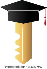 the picture depicts the symbol of the key to success