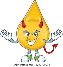 A picture of devil gold hair serum cartoon character design