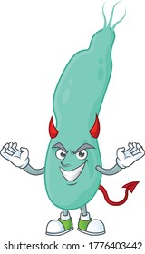 A picture of devil helicobacter pylory cartoon character design. Vector illustration