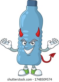 A picture of devil mineral bottle cartoon character design