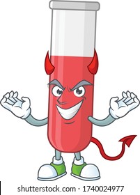 Una imagen del diseño del personaje de la caricatura del tubo rojo del diablo