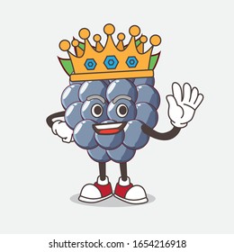 A picture of dewberry cartoon mascot character stylized of King on cartoon mascot design