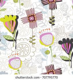 The picture with different flowers