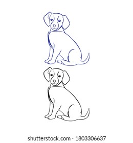 picture of dog vector illustration.