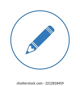 Picture drawing pencil symbol icon | Circle version icon |