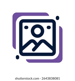 picture duotone icon. Sleek and modern vector icon for websites, mobile apps, marketing materials, and corporate design. Fully scalable and ready to use.