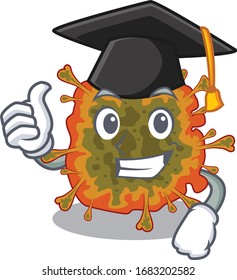 A picture of duvinacovirus with black hat for graduation ceremony